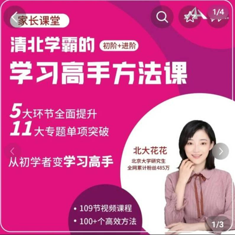 北大花花-学习高手方法课(初阶+进阶)139节课-书籍-学习资料-电子书夸克网盘资源分享