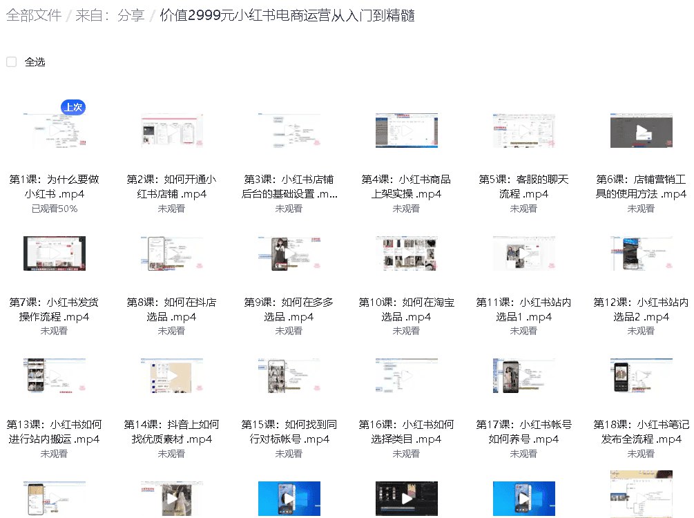 价值2999元 小红书电商运营从入门到精髓-书籍-学习资料-电子书夸克网盘资源分享