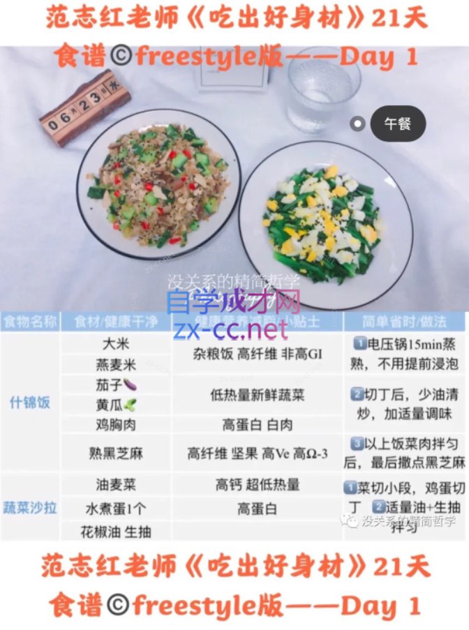 21天食谱-减肥食谱+采购清单-书籍-学习资料-电子书夸克网盘资源分享