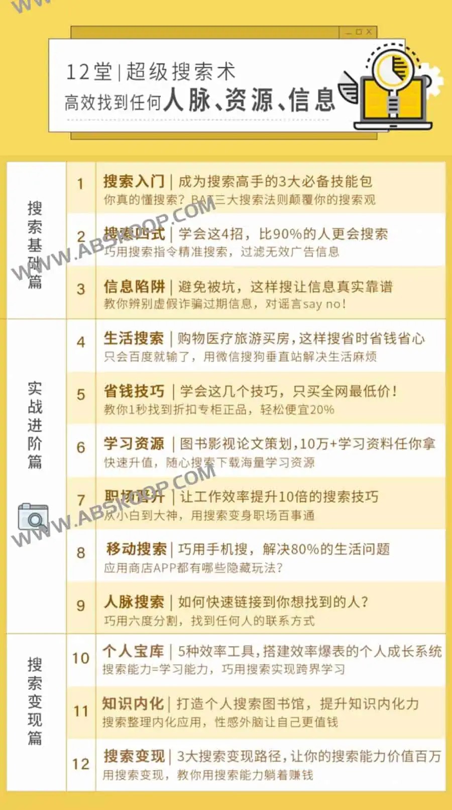 用搜索提升收入,掌握最热门的职场技能(完结)-书籍-学习资料-电子书夸克网盘资源分享