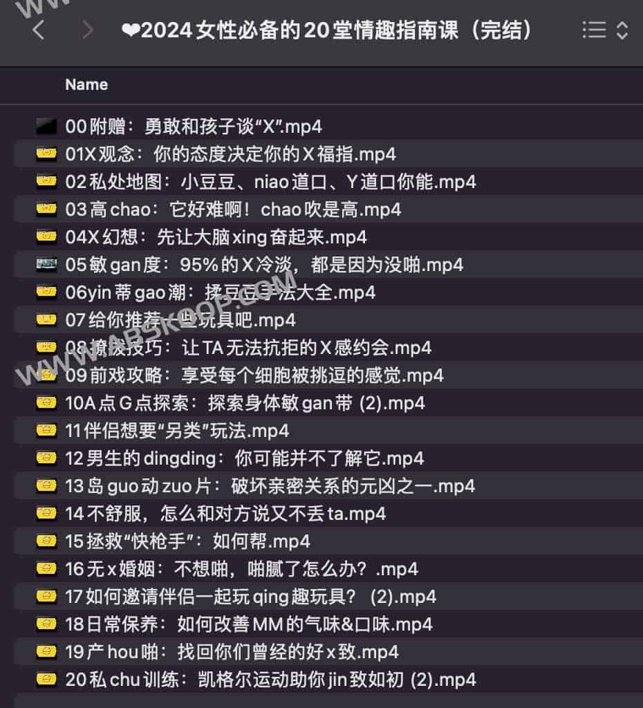 2024女性必备的20堂情趣指南课（完结）-书籍-学习资料-电子书夸克网盘资源分享