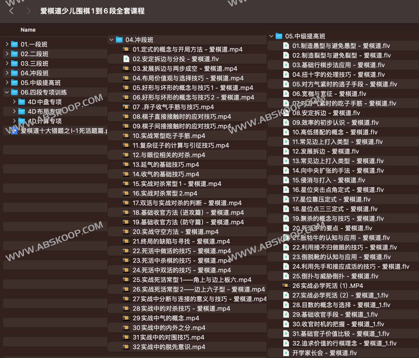 爱棋道少儿围棋1到6段全套课程-书籍-学习资料-电子书夸克网盘资源分享