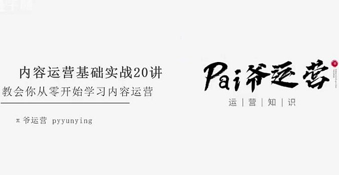 pai爷运营-内容运营基础实战20讲:教会你从零开始学习内容运营-书籍-学习资料-电子书夸克网盘资源分享