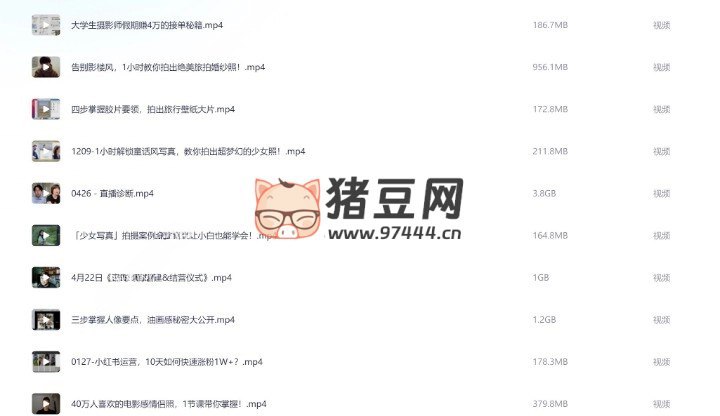 摄影师IP营1-3期打造摄影师个人品牌-书籍-学习资料-电子书夸克网盘资源分享