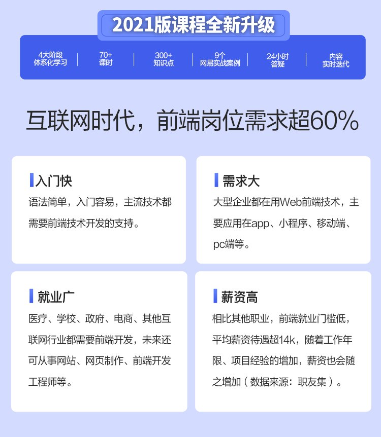 【网易云课堂-1202908603】微专业 - 网易9大前端项目就业实训营-书籍-学习资料-电子书夸克网盘资源分享