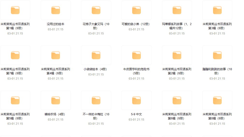 幼儿园儿童绘本画册620本+教学视频-书籍-学习资料-电子书夸克网盘资源分享