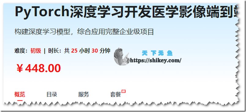 【imooc-612】PyTorch深度学习开发医学影像端到端判别项目-书籍-学习资料-电子书夸克网盘资源分享