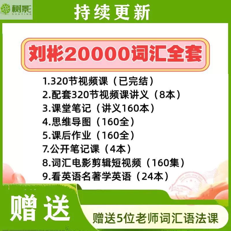 刘彬英语20000词汇单词速记课-书籍-学习资料-电子书夸克网盘资源分享