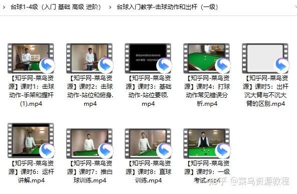 台球1-4级（入门 基础 高级 进阶）-书籍-学习资料-电子书夸克网盘资源分享