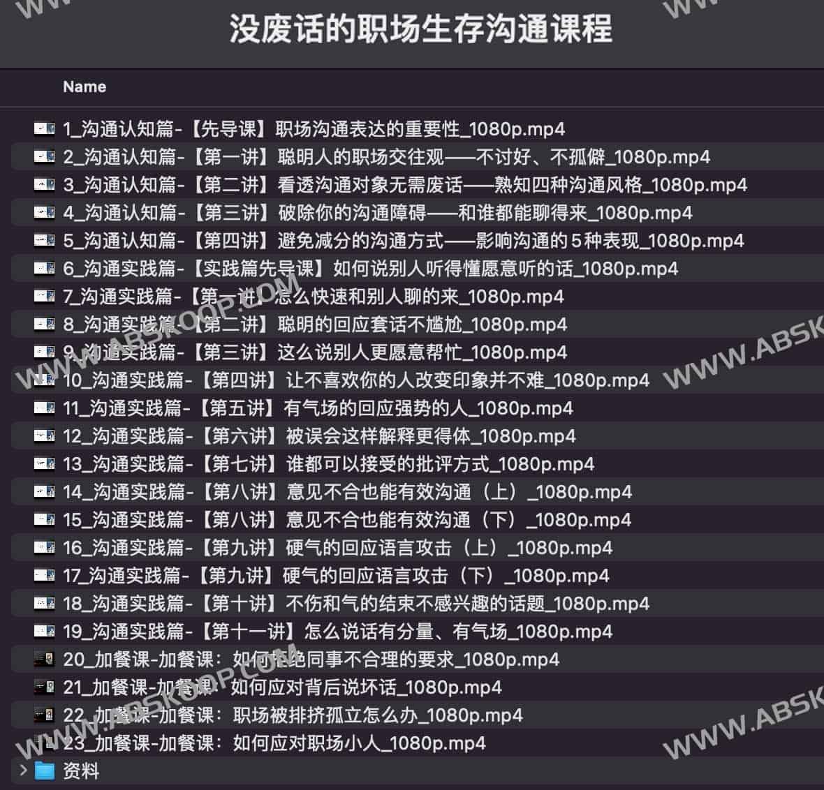 没废话的职场生存沟通课程-书籍-学习资料-电子书夸克网盘资源分享