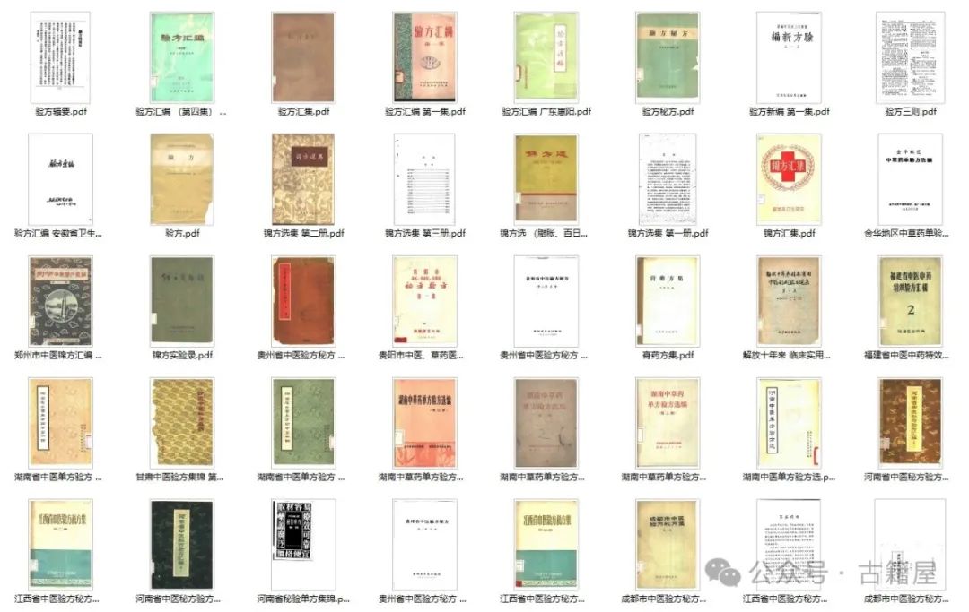 80本特选秘方验方献方-书籍-学习资料-电子书夸克网盘资源分享