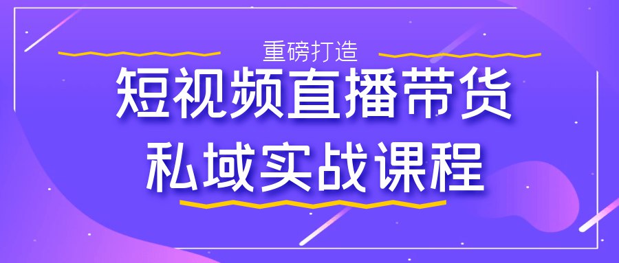 短视频直播带货私域实战课程-书籍-学习资料-电子书夸克网盘资源分享