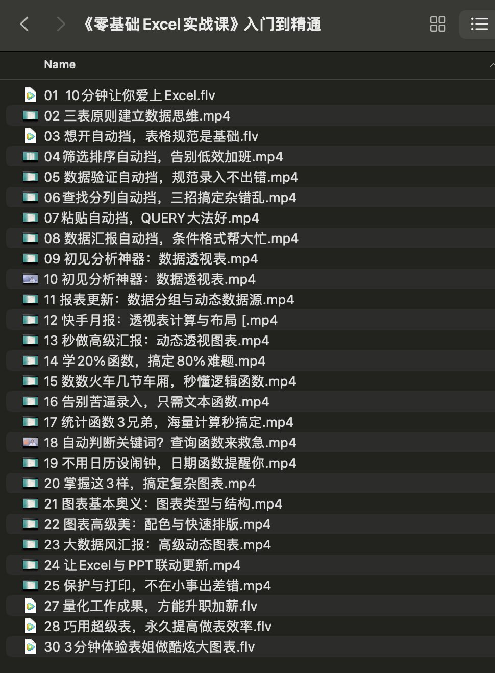 零基础Excel实战课 入门到精通-书籍-学习资料-电子书夸克网盘资源分享