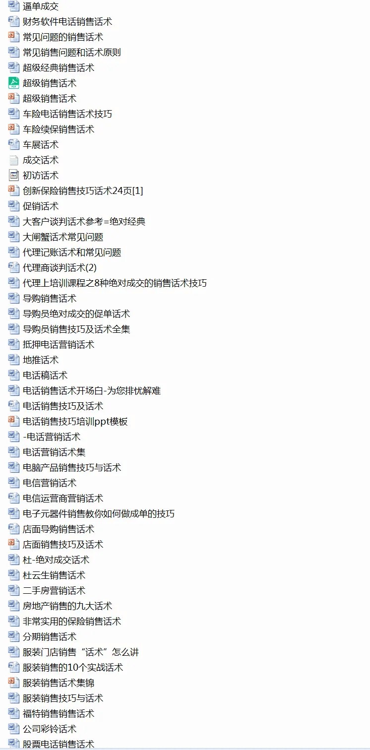 350套各行业销售话术合集-书籍-学习资料-电子书夸克网盘资源分享