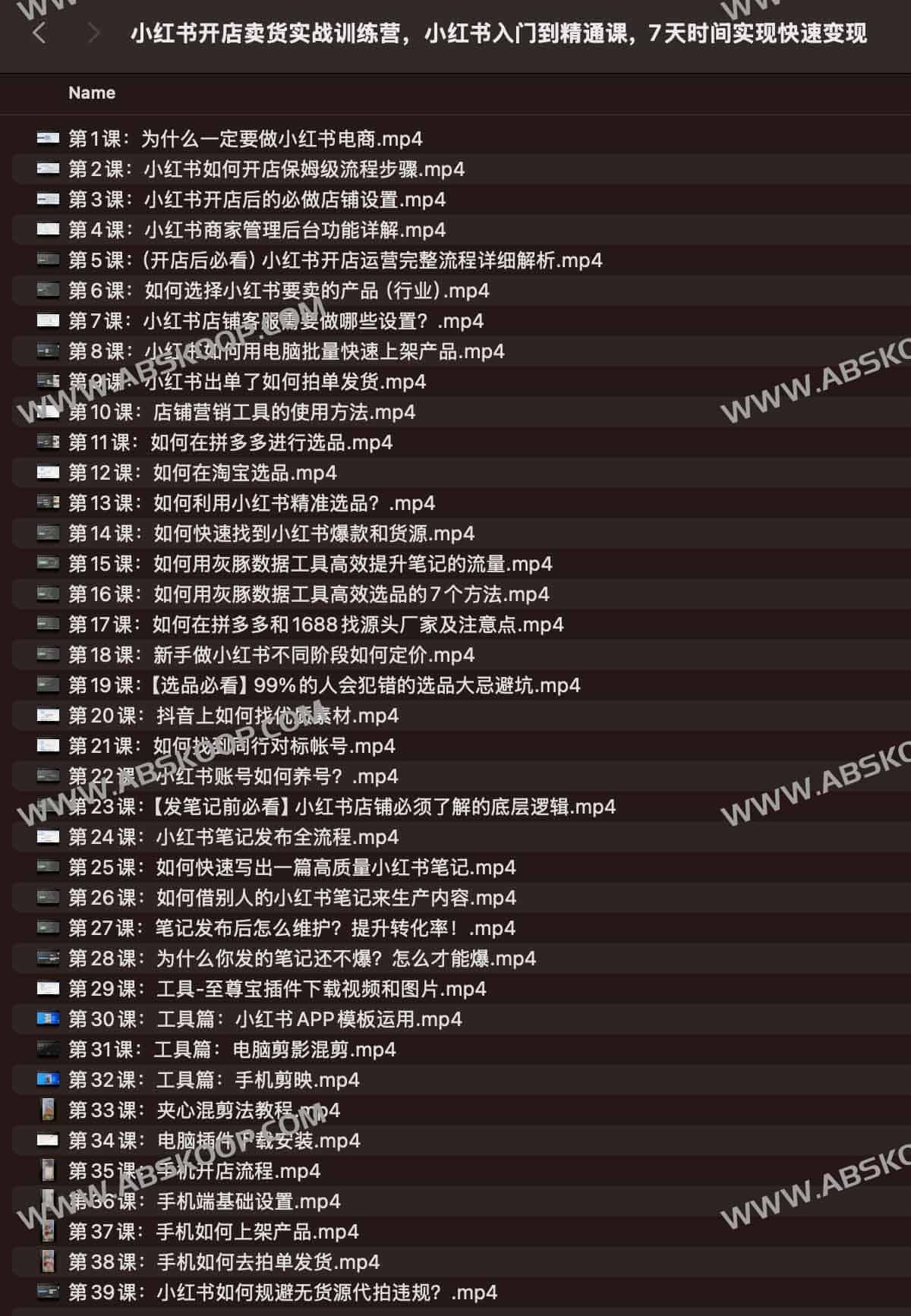 小红书开店卖货实战训练营,小红书入门到精通课,7天时间实现快速变现-书籍-学习资料-电子书夸克网盘资源分享