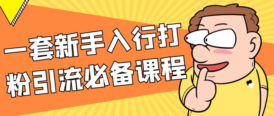 新手打粉引流必学课零基础入门到实战-书籍-学习资料-电子书夸克网盘资源分享