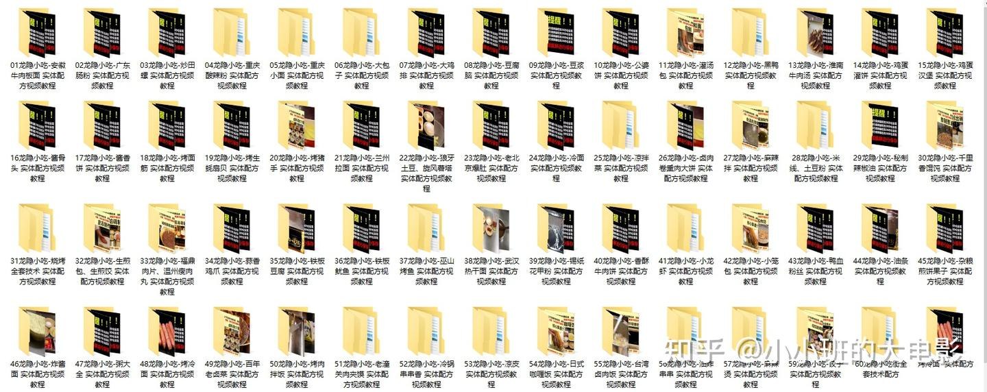 龙隐小吃街小吃教程大全视频教学 价值上万-书籍-学习资料-电子书夸克网盘资源分享