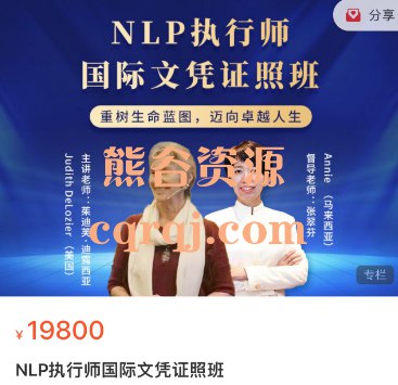 《茱迪芙·迪露西亚 NLP执行师国际文凭证照班 》-书籍-学习资料-电子书夸克网盘资源分享
