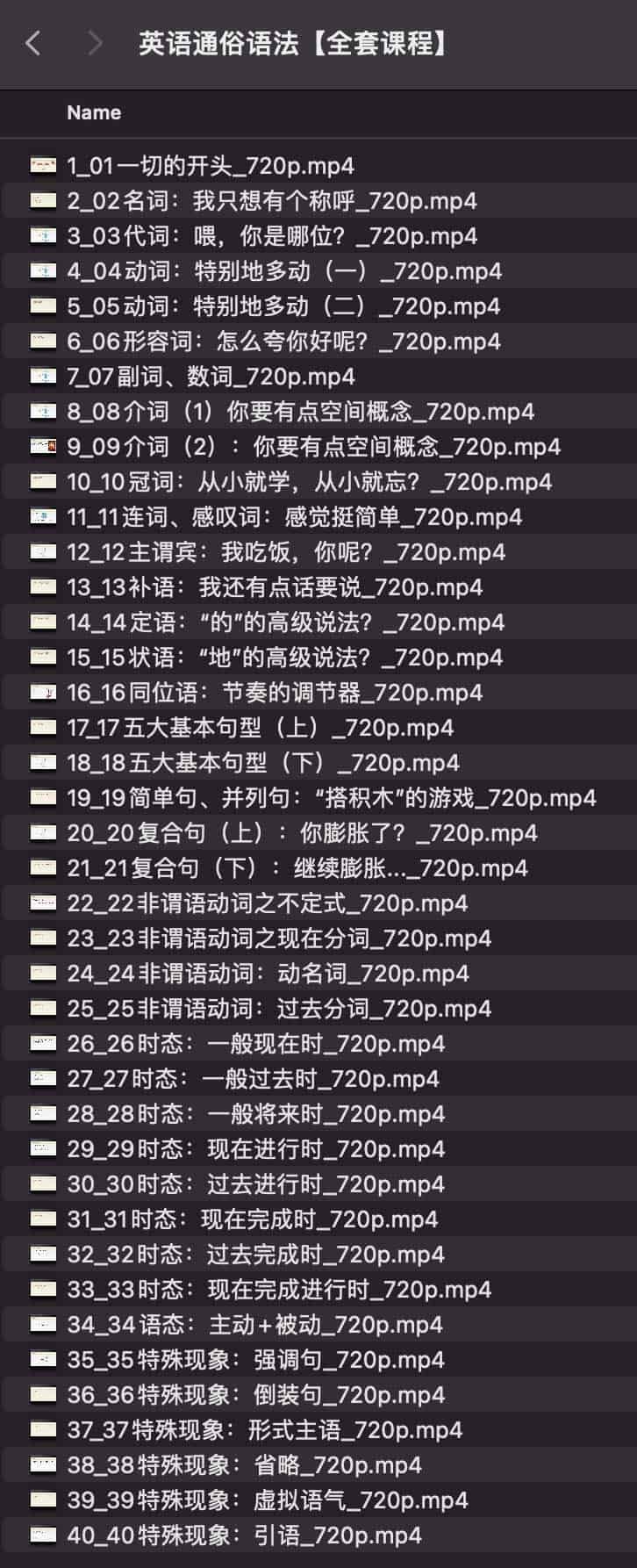 《英语通俗语法 全套课程 》-书籍-学习资料-电子书夸克网盘资源分享