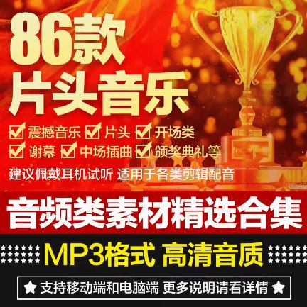 《震撼大气片头音乐素材合集 》-书籍-学习资料-电子书夸克网盘资源分享