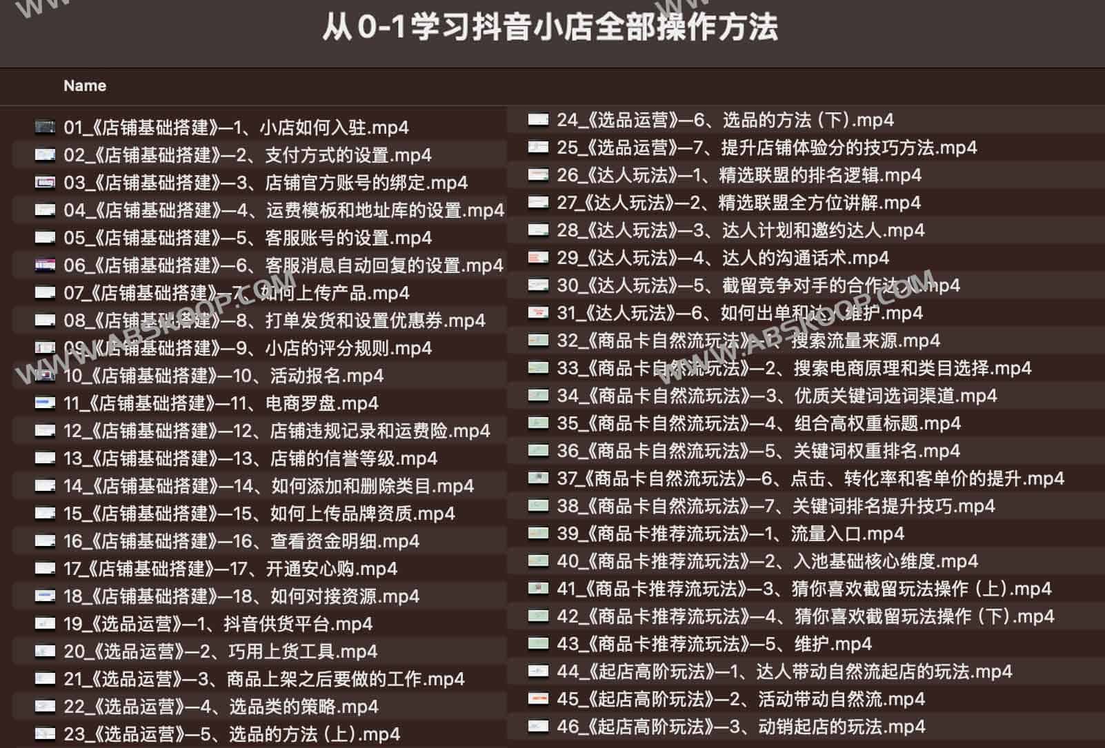 《从0-1学习抖音小店全部操作方法 》-书籍-学习资料-电子书夸克网盘资源分享