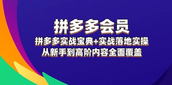 《拼多多会员，实战宝典+实战落地实操，从新手到高阶内容全面覆盖 》-书籍-学习资料-电子书夸克网盘资源分享