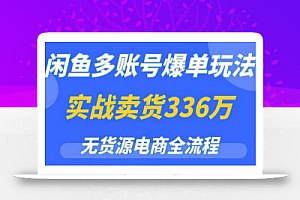 《闲鱼多账号爆单玩法,无货源电商全流程,超简单的0门槛变现项目【揭秘】 》-书籍-学习资料-电子书夸克网盘资源分享