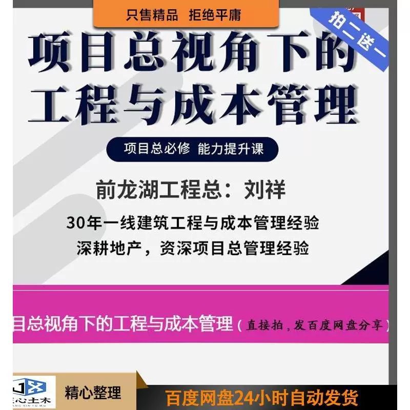《项目总视角下的工程与成本管理 》-书籍-学习资料-电子书夸克网盘资源分享