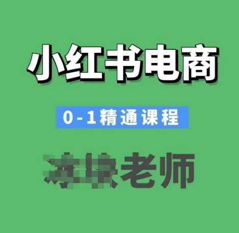 小红书电商0-1精通课程 小红书开店必学课程-书籍-学习资料-电子书夸克网盘资源分享