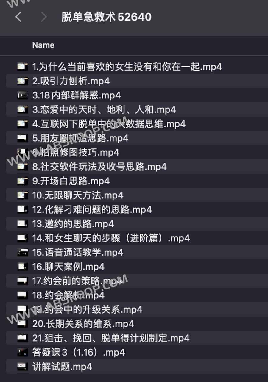 恋爱脱单课程 脱单急救术-书籍-学习资料-电子书夸克网盘资源分享