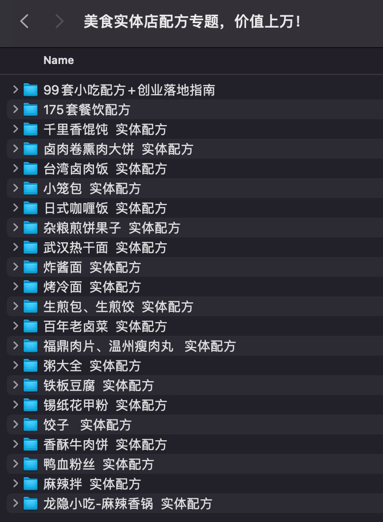 美食实体店配方专题-书籍-学习资料-电子书夸克网盘资源分享