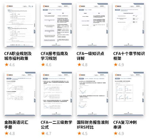 《CFA资料网课合集 》-书籍-学习资料-电子书夸克网盘资源分享