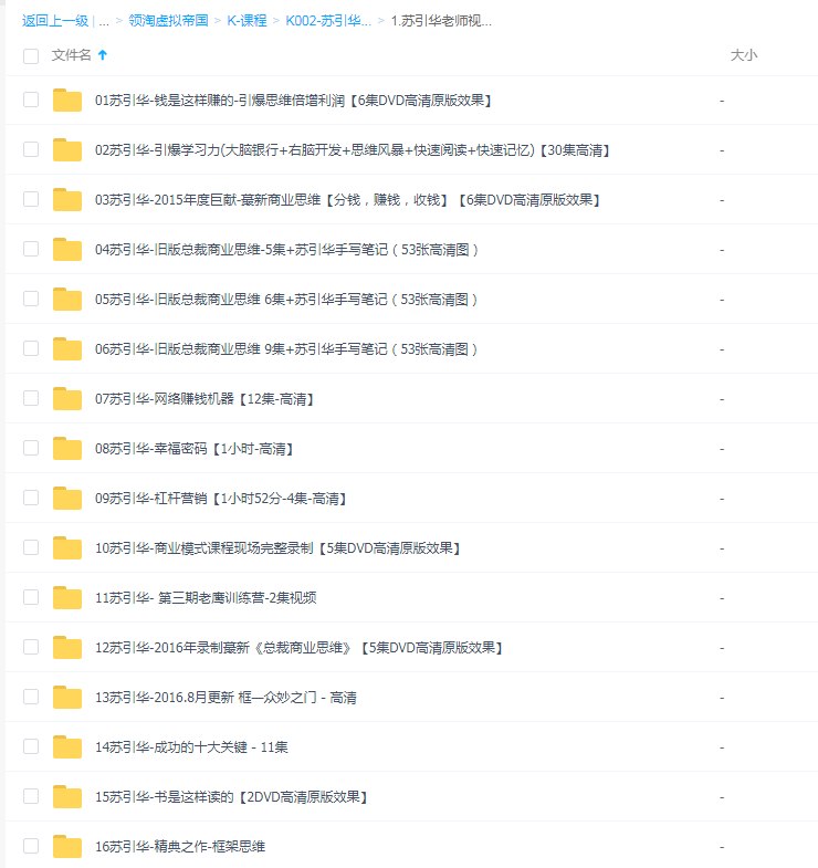 苏引华-总裁商业思维5集+苏引华手写笔记（53张高清图）-书籍-学习资料-电子书夸克网盘资源分享