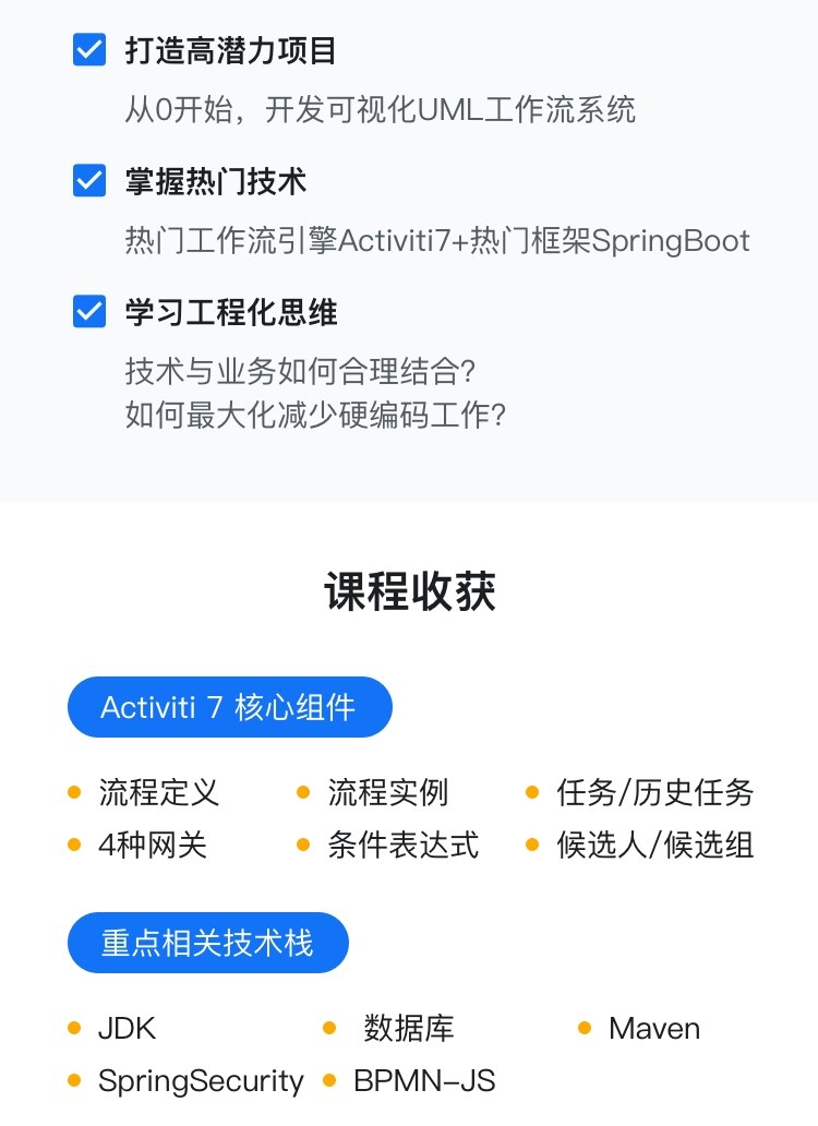 慕课实战-Activiti7工作流开发打造通用型可视化UML工作流系统-书籍-学习资料-电子书夸克网盘资源分享